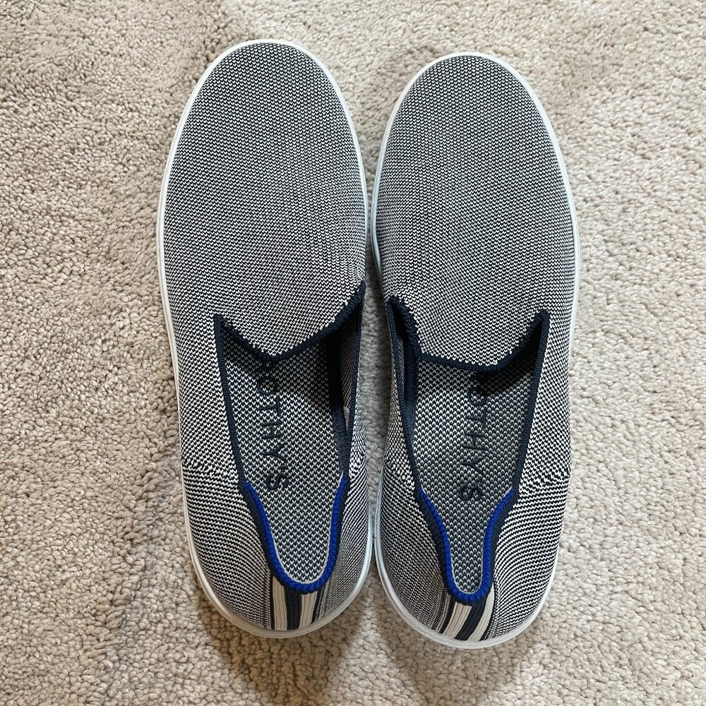 Rothy’s Sneakers Women's Sz 8 Blue White Anchor Slip On Originals Washable Shoes